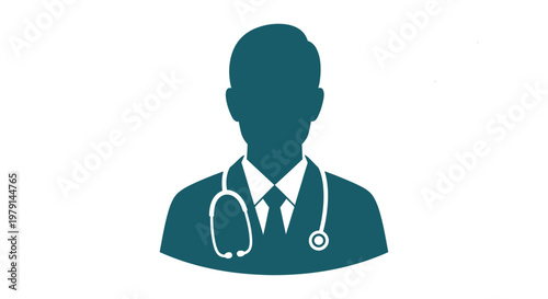 Doctor wearing stethoscope on neck in medical setting with expertise