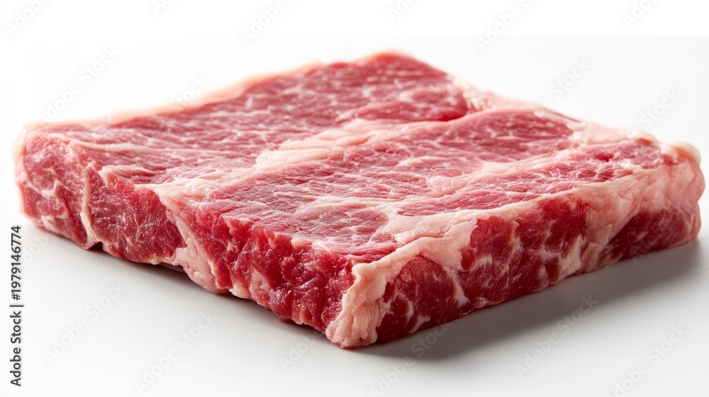 Obraz premium Raw Beef Steak Red Meat Butcher Cut Closeup