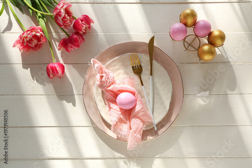 Beautiful table setting wit...