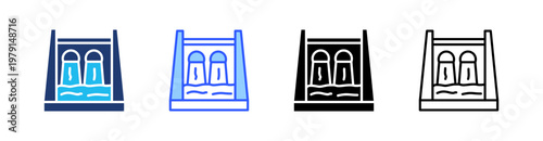 Sewer Multiple Style Icon Set Collection Pack Web Banner Vector 