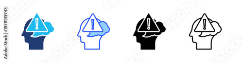 Critical Thinking Multiple Style Icon Set Collection Pack Web Banner Vector 