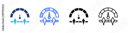 Performance Multiple Style Icon Set Collection Pack Web Banner Vector 