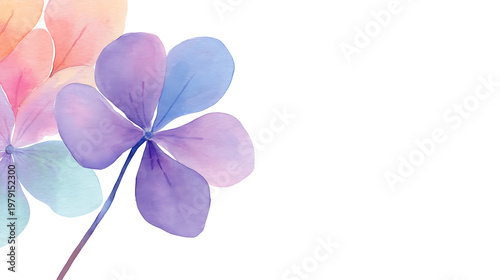 A flower with a purple stem and petals