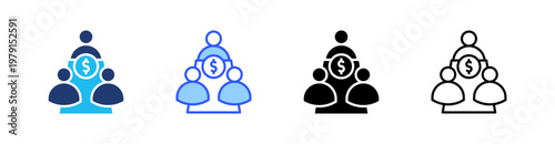 Business Meeting Multiple Style Icon Set Collection Pack Web Banner Vector 