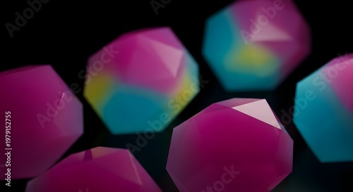 Abstract Geometric Shapes with Color Gradient - Modern Design