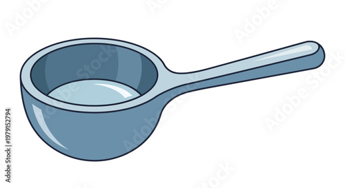 Single Blue Measuring Scoop for Kitchen and Baking Tasks, Essential Utensil for Precise Ingredient Measurement in Cooking Preparations