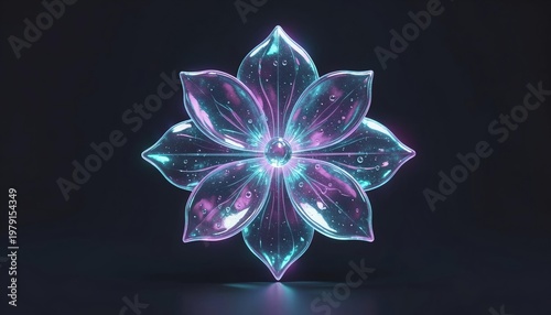 Abstract fractal colorful flower vector illustration featuring a light lotus design with floral patterns and star shapes in a vibrant nature wallpaper background