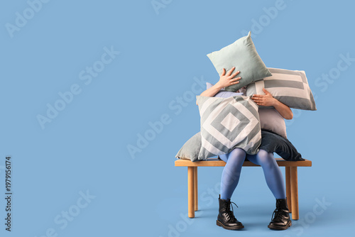 Young woman with different ...