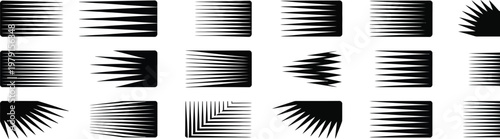 Abstract black and white speed lines, abstract speed lines, abstract blur effect, motion lines, and background graphics