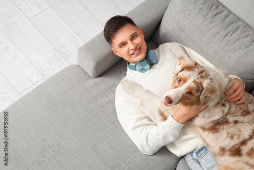 Young man with cute Austral...