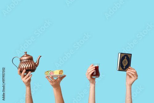 Female hands with Turkish t...