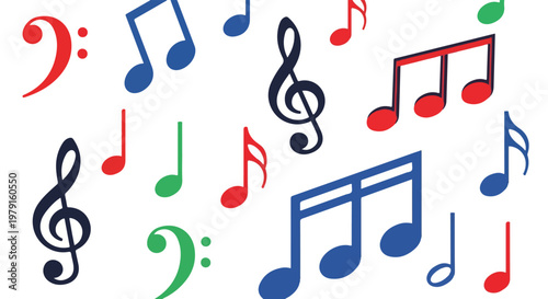 Colorful Musical Notes and Symbols 3.