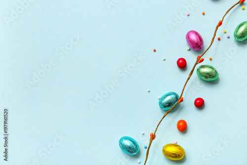 Branch and chocolate Easter...