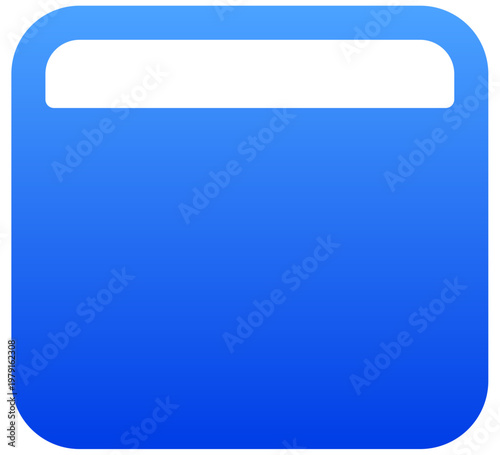 Minimalist blue browser icon for web interface and internet window