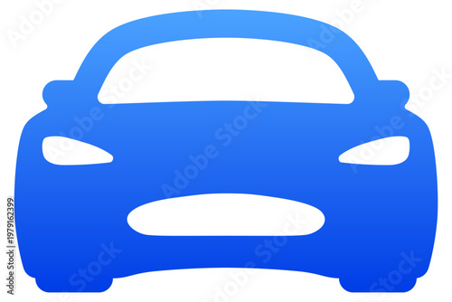 Blue sport racing car icon for high performance automotive design