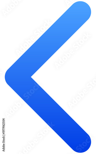 Minimalist blue back chevron icon for navigation and return action