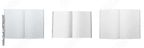 Konstfotografi Open Magazine Spread with Empty Pages, Revista Abierta, Magazine Ouvert, 打开的杂志,