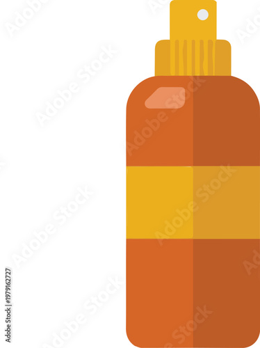 Minimalist flat design vector illustration of a cleaning spray bottle and a folded microfiber cloth representing housekeeping sanitation and professional janitorial services