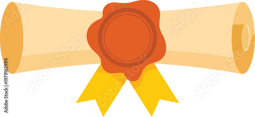 Minimalist flat design vector illustration of a red chili pepper with a green stem representing spicy food ingredients heat level and culinary flavoring