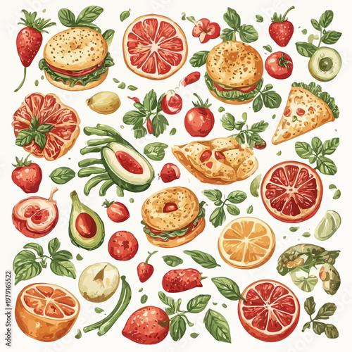 pattern food design very cool