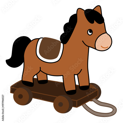 wooden rocking horse