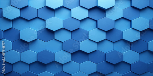 Seamless abstract blue technology background featuring a geometric honeycomb grid pattern with hexagonal cells in a light blue vector design for a modern business wallpaper