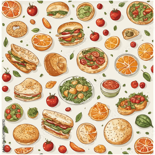 pattern food design very cool