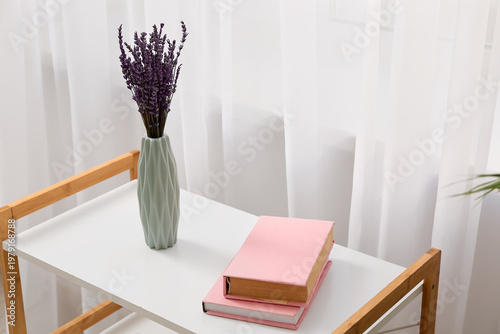 Vase with beautiful lavende...