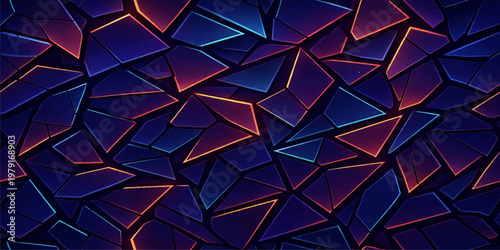 A colorful 3d mosaic wallpaper featuring an abstract geometric triangle pattern with crystal polygon shapes and light diamond elements for a modern web design backdrop vector illustration