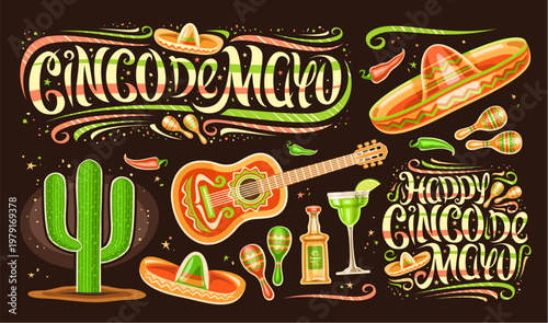 Vector set for Cinco de Mayo