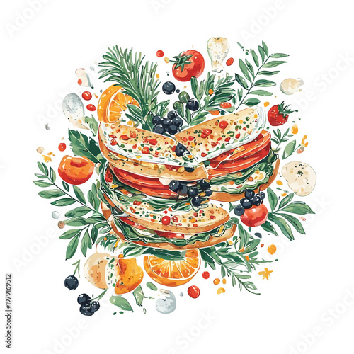 pattern food design very cool