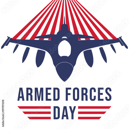 armed forces day illustration in flat design style