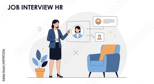 HR Manager Conducting Job Interview, Candidate Selection, Recruitment Process