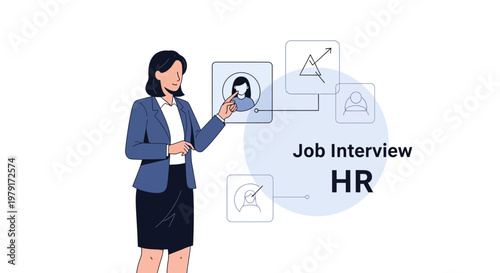 HR manager selecting candidate for job interview, career choice concept