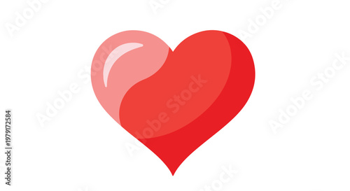 Red Heart Symbol Icon Love.