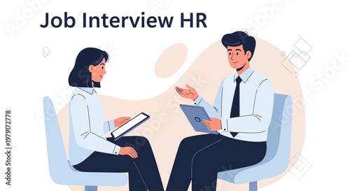 Job Interview HR: Candidate and Recruiter Discussing Career Opportunities