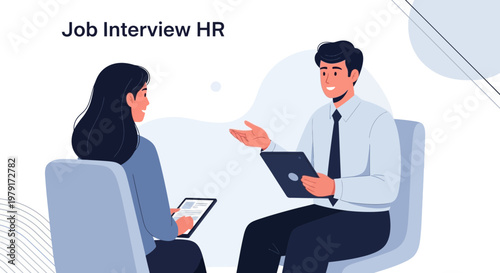 Job Interview HR: Candidate and Recruiter Discussing Career Opportunities