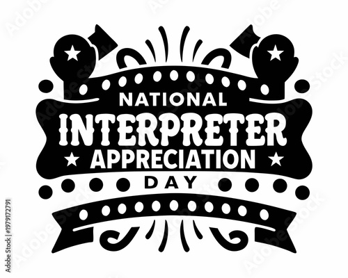 Interpreter Appreciation Day Vector Art, Professional Language Translator Isolated on White Background
