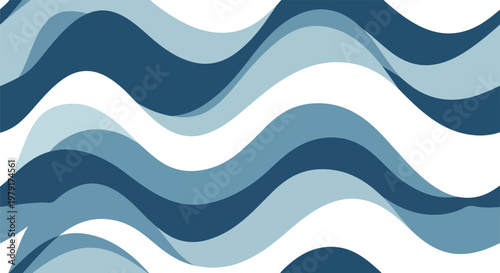 Wavy Blue Lines Pattern Design.