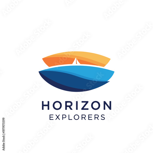 Horizon Explorers Logo Design Elements Displayed.