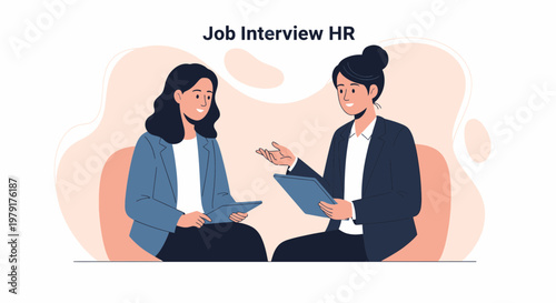 Job Interview HR: Two Women Discussing Career Opportunities in Office Setting