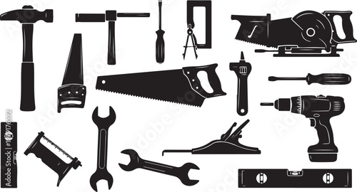 Collection of various tools and equipment for DIY projects