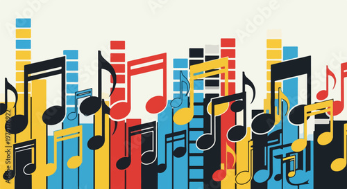 Colorful music notes and symbols 31.