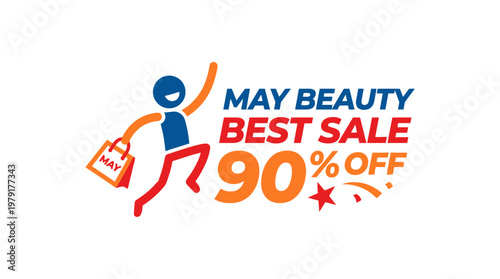 May Beauty Best Sale 90% Off Promotional Logo