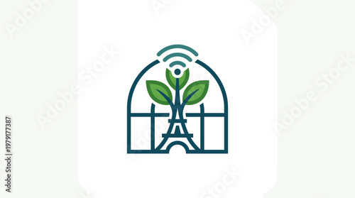 Smart Gardening and Parisian Landmark Logo