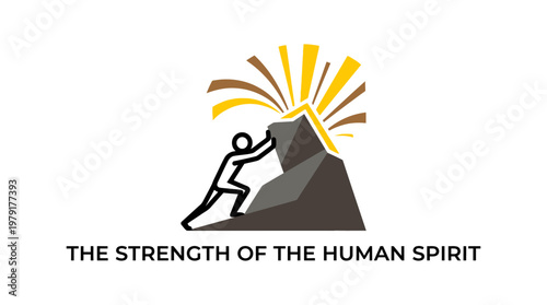 Depiction of Human Spirit Overcoming Obstacles