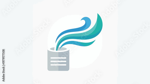 Abstract Logo Representing Air and Fluid Dynamics