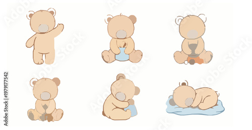 shower, watercolor, pastel, soft, toy, plush, animal, animals, infant, child, kids, sweet, love, heart, balloon, sleeping, playing, cartoon, illustration