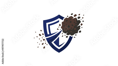 Shield Deflecting Impact Security Concept