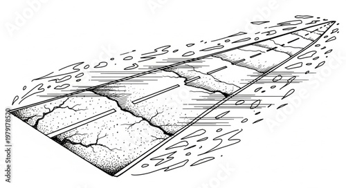 Ancient Roman Road Construction Diagram.